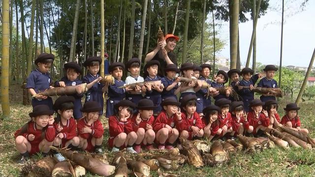 採ったぞ 幼稚園児がタケノコを収穫 Tosニュース Tosテレビ大分